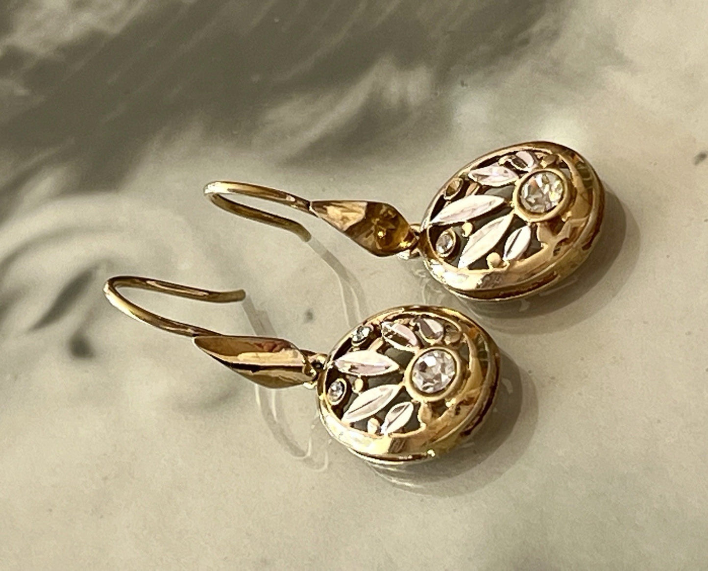 Ohrringe Ohrstecker DAMEN 925 Silber vergoldet gold Vintage Stil Edelsteine