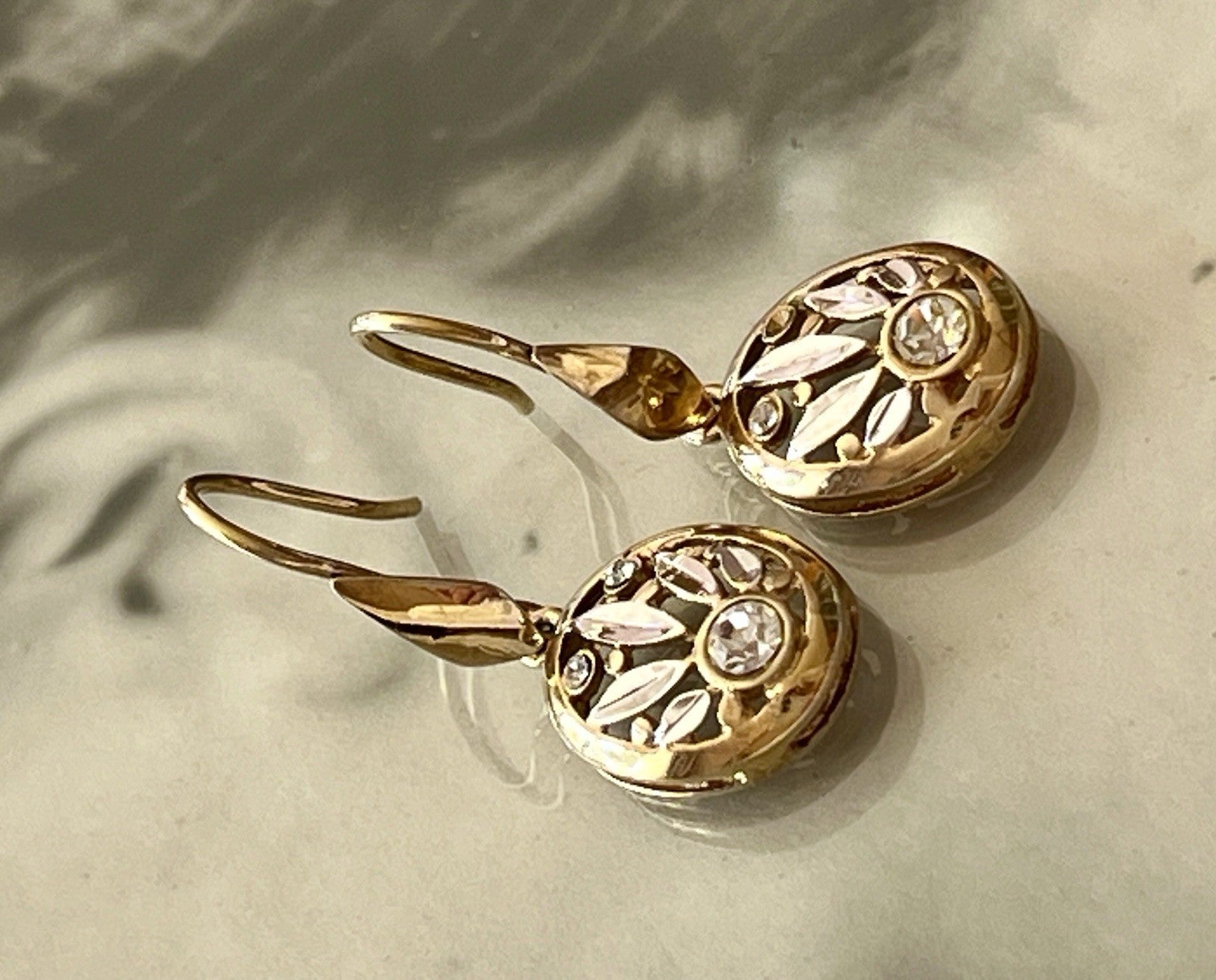 Ohrringe Ohrstecker DAMEN 925 Silber vergoldet gold Vintage Stil Edelsteine