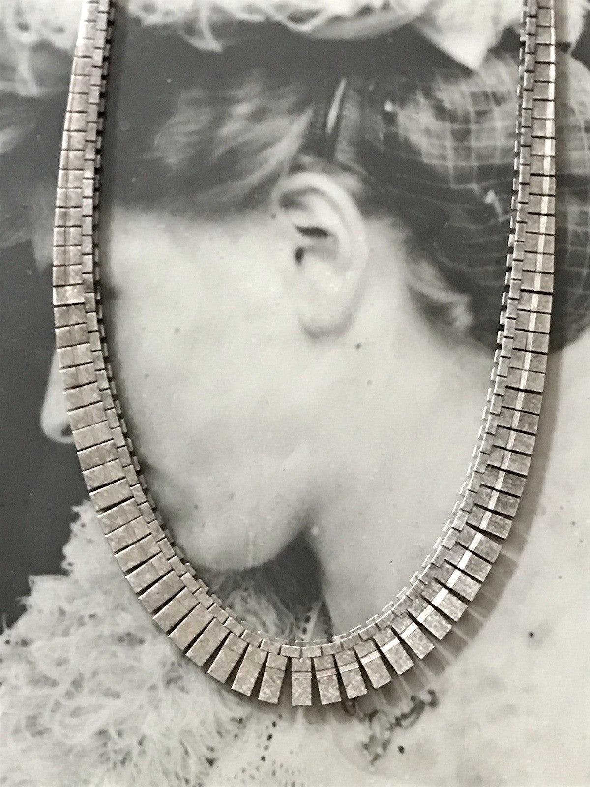 Alt Vintage Edel 925 Silber Collier Halskette Design