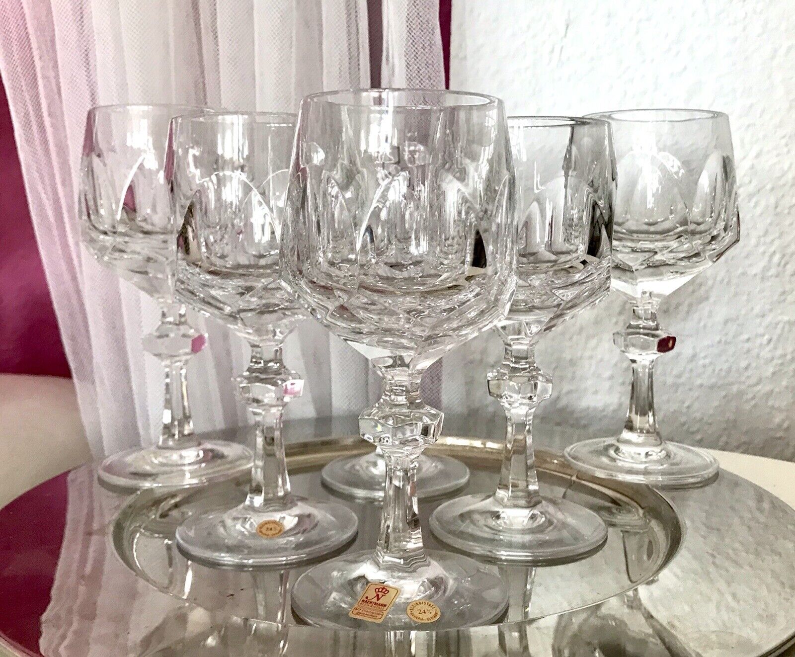 Vintage SEHR EDEL 6 Weingläser Gläser  Kristallglas Nachtmann Alexandra