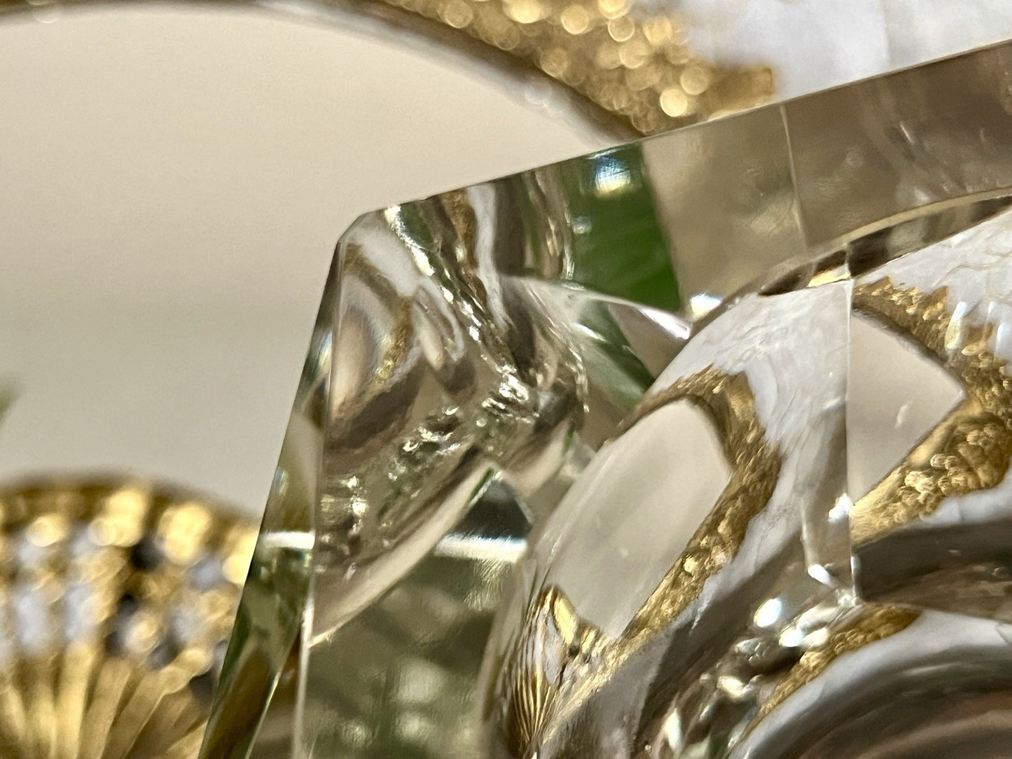 Art Déco Aschenbecher Designer  Ascher farblos Kristallglas EDEL Franz Burkert?