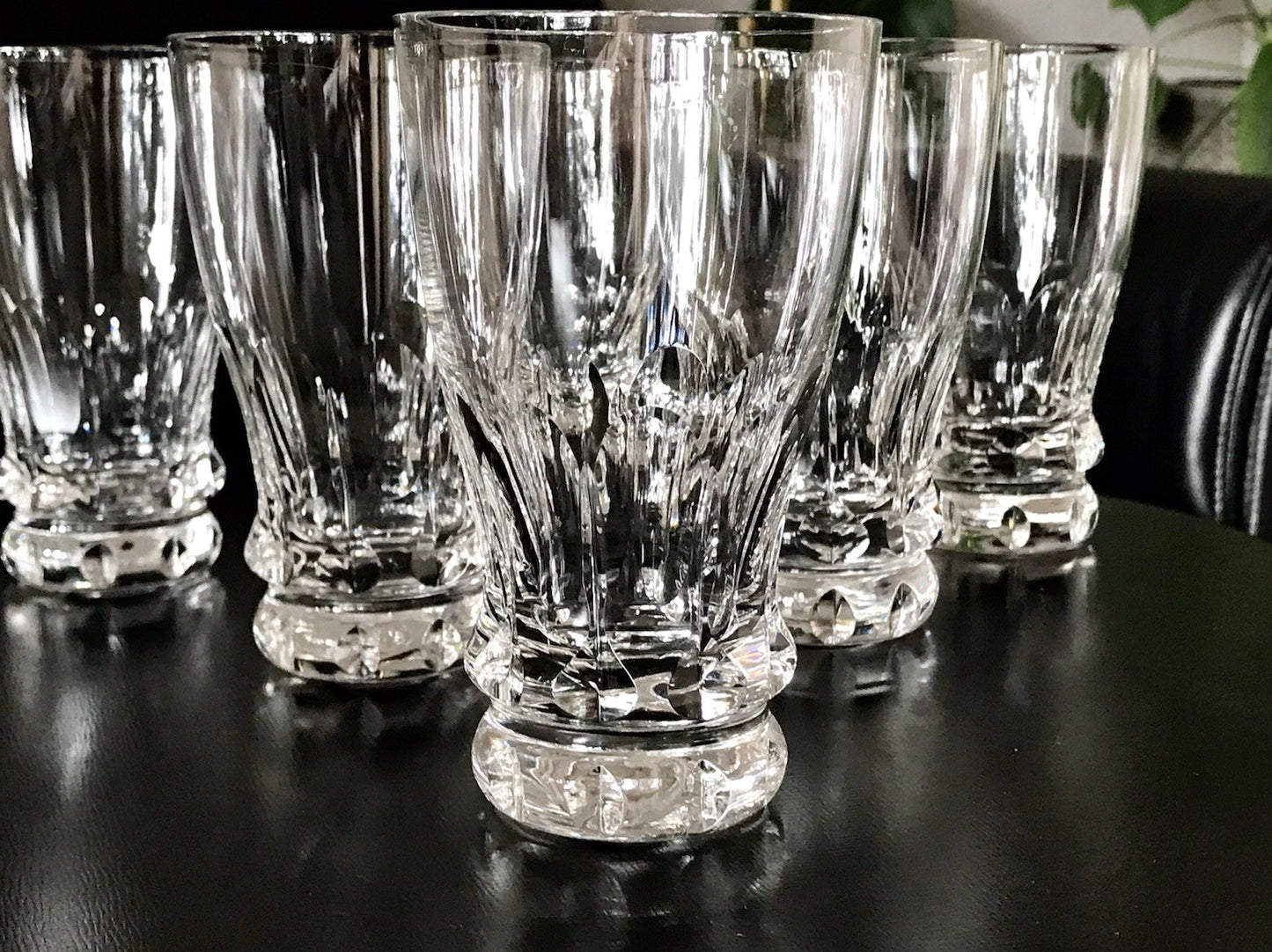 Vintage 6 EDEL  Wassergläser Trinkbecher Glas Kristallglas