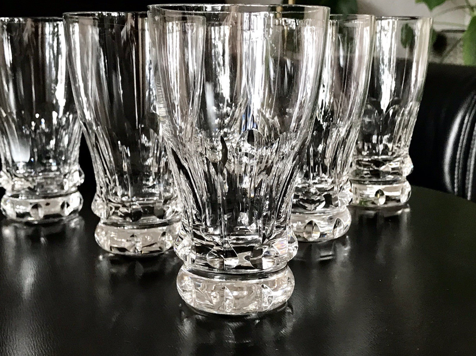 Vintage 6 EDEL  Wassergläser Trinkbecher Glas Kristallglas