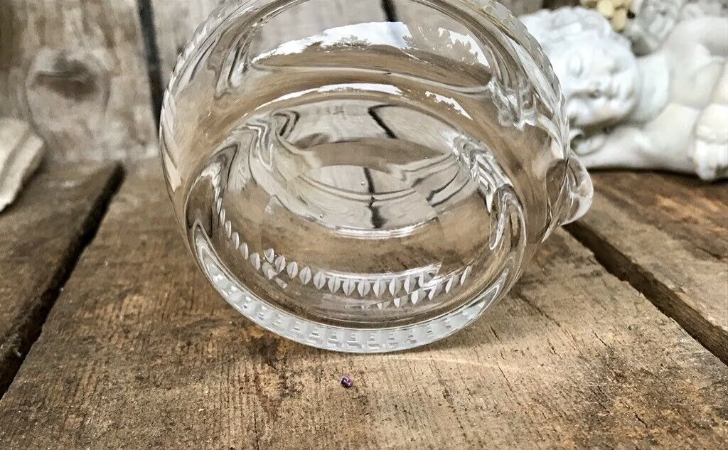 Alt Sahnegießer Kristallglas Bleikristall Glas