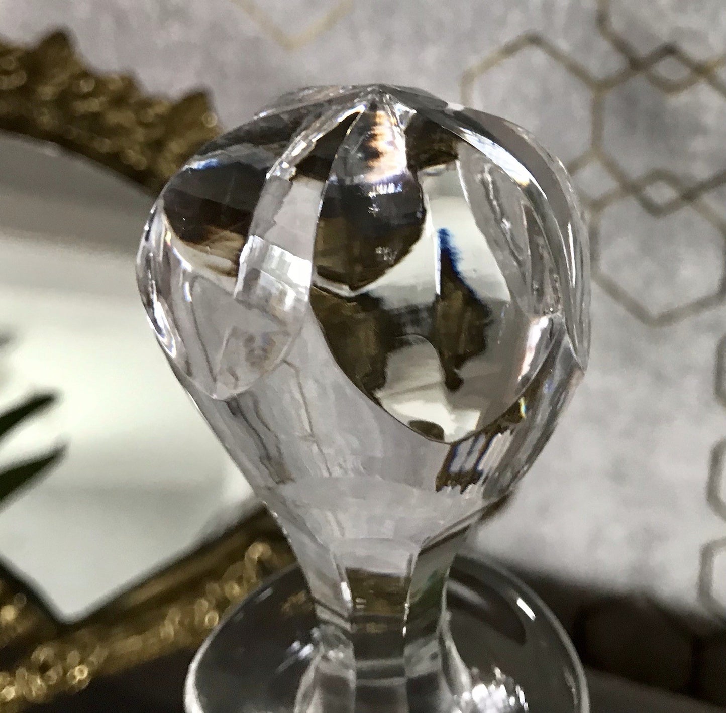 Antik ? Art Déco Kristallglas Bleikristall Design Karaffe EDEL ovoid