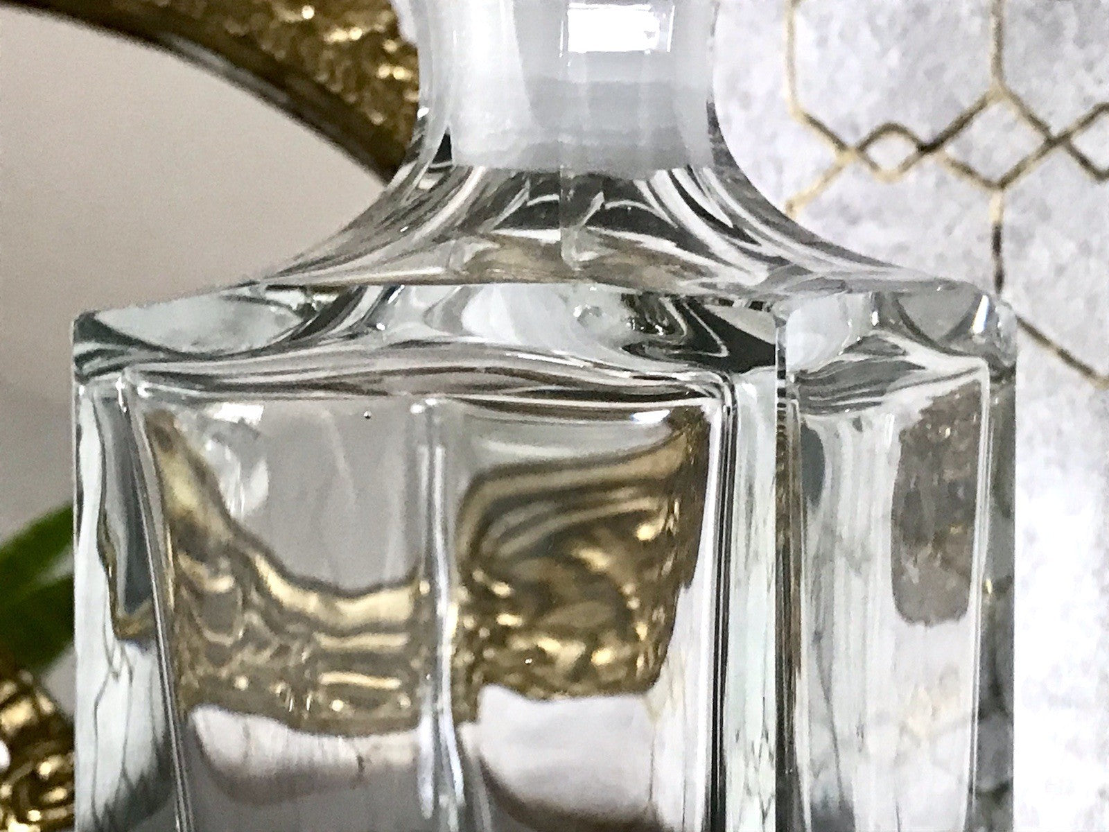 Antik ? Art Déco Kristallglas Design Moser? Posselt ? Karaffe EDEL geometrisch