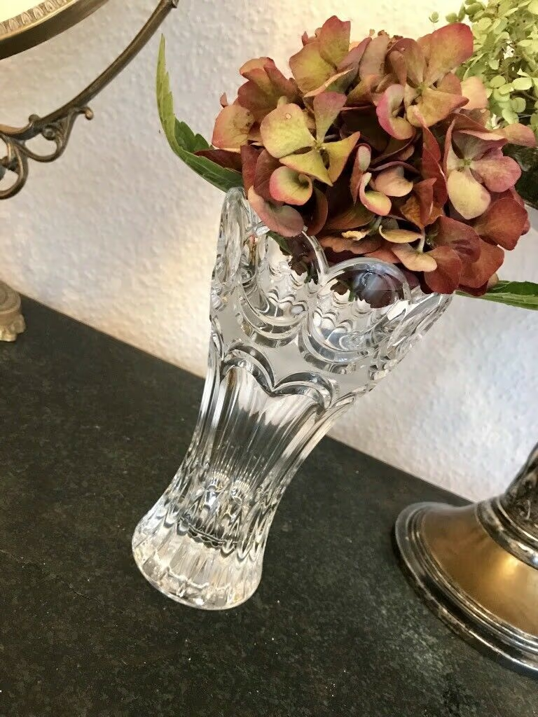 Edel alt Pokalvase Vase Kristallvase Bleikristall Glasvase