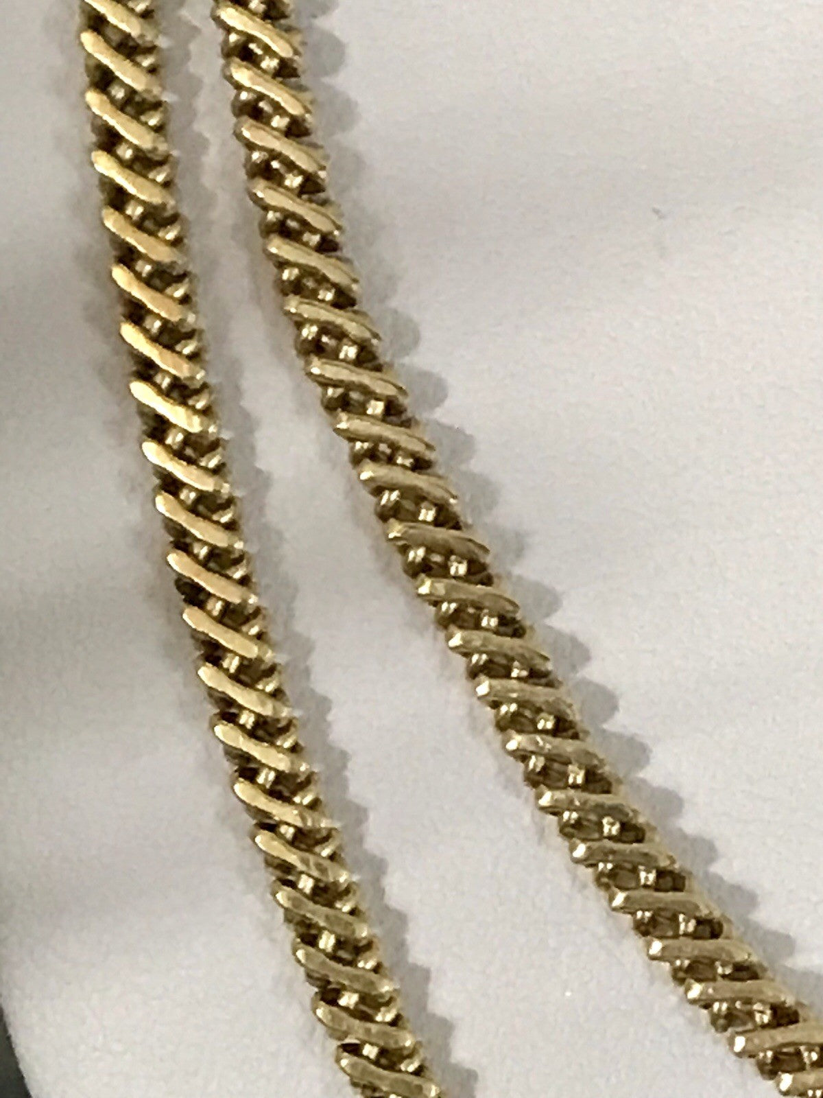 Vintage lange Halskette Amerik. Doublè gold Massiv Sehr SCHÖN Andreas Daub