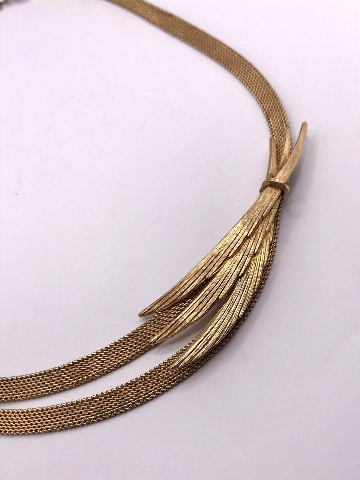 Vintage 50er 60er Collier Halskette Amerik. Doublè gold Choker Statement SCHÖN!