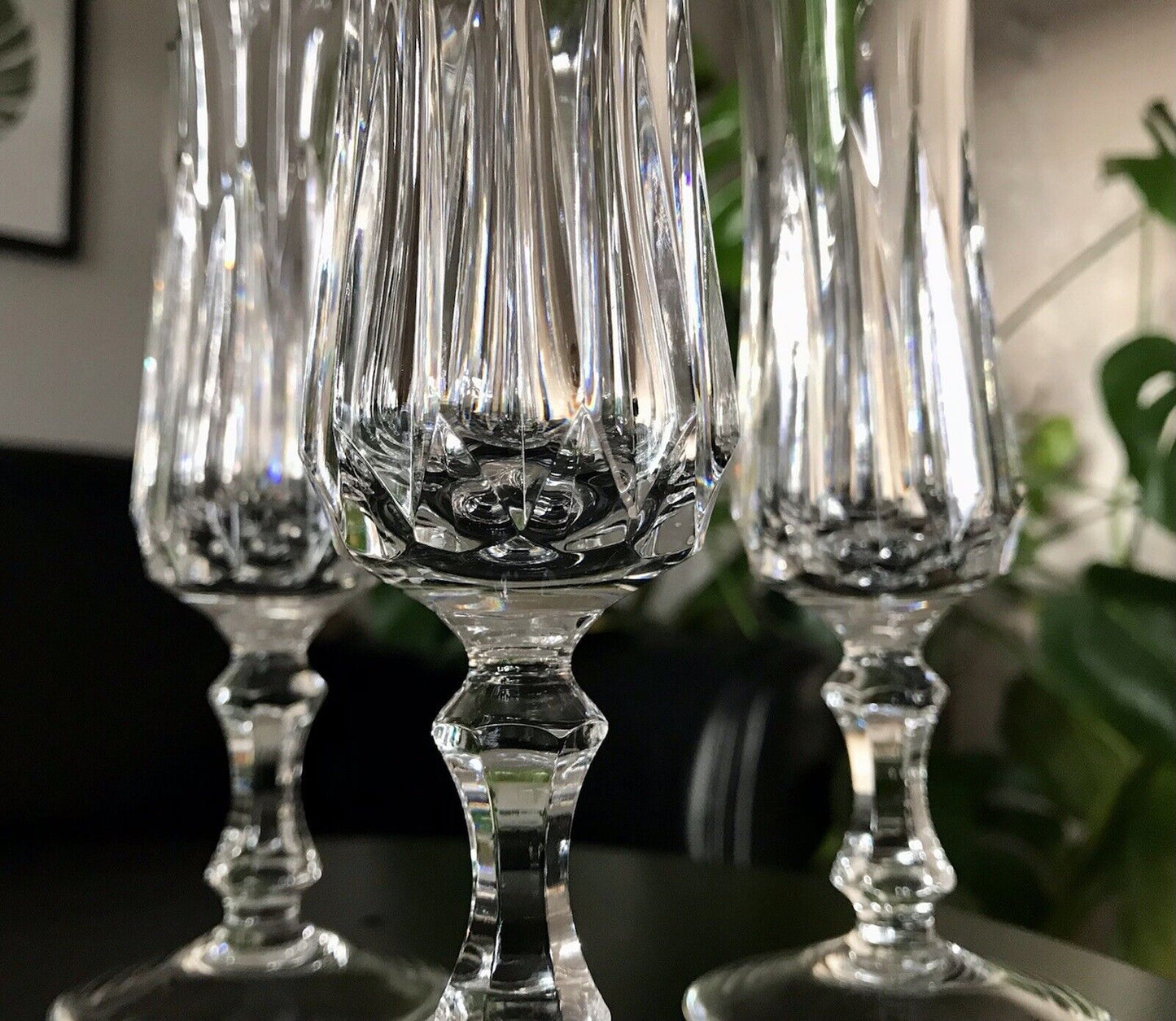 Vintage 5 EDEL Champagner Sektflöten Sektgläser Glas Kristallglas