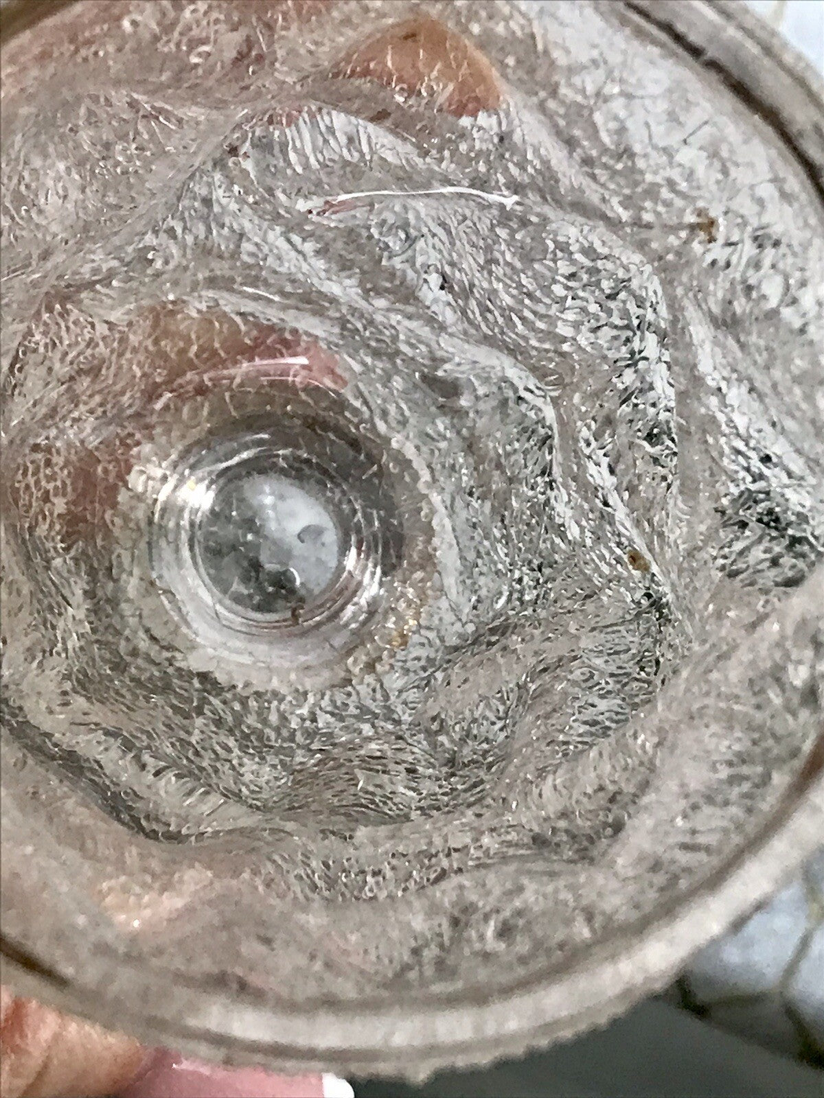Antik 1 (von 10) Fußbecher Kelch Becher Weinglas Pokalglas Kristallglas? ~1870