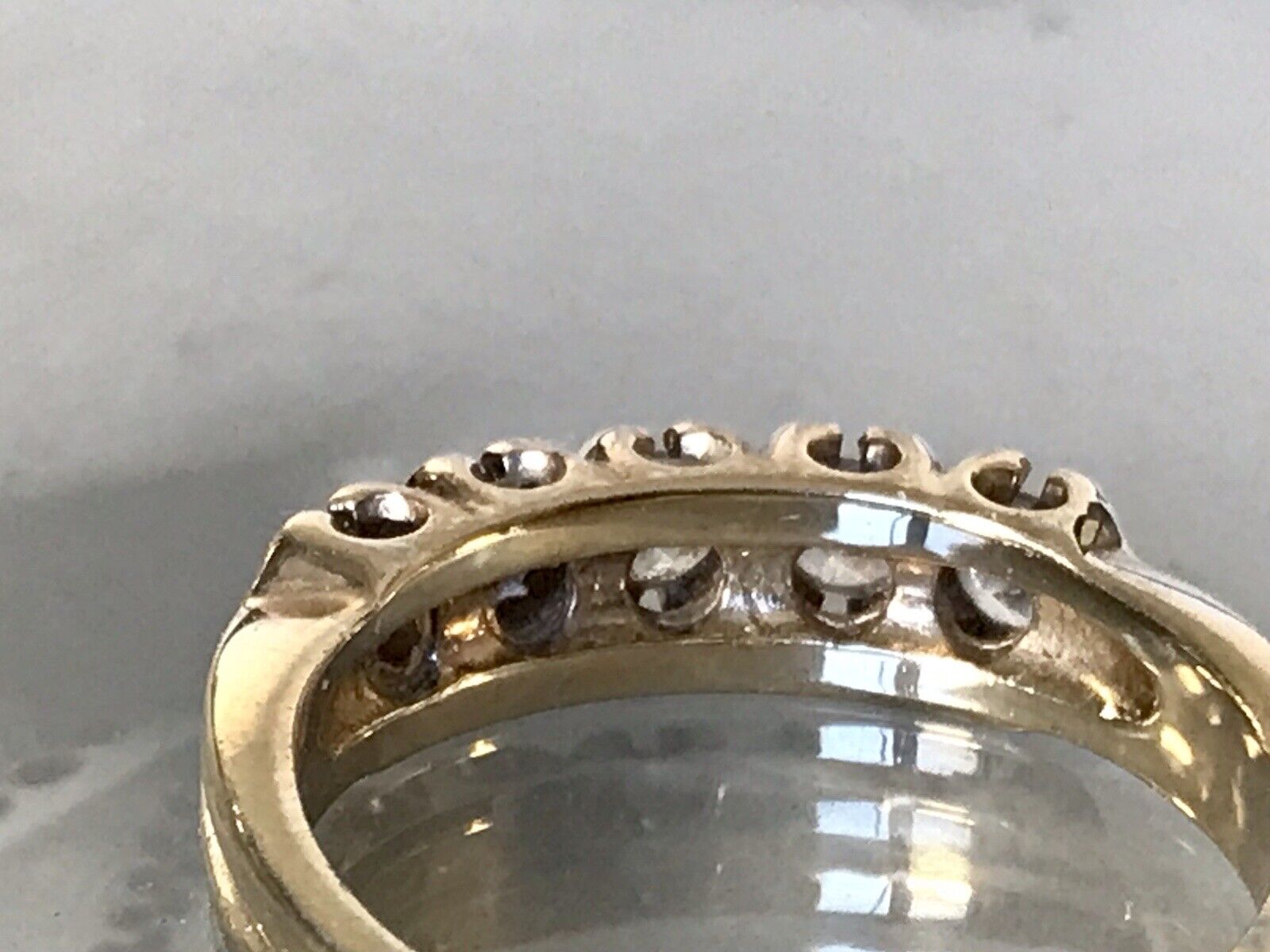 Antik ? Vintage Damen Memory Ring Steine Silber 800 Gr.55 56 1,75 17,8 vergoldet