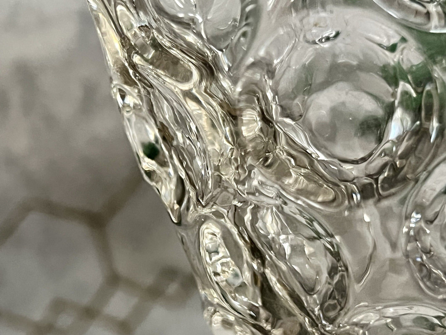 Antik  Biedermeier Tausendaugen Fußbecher Bierglas Ale Glas Abriss