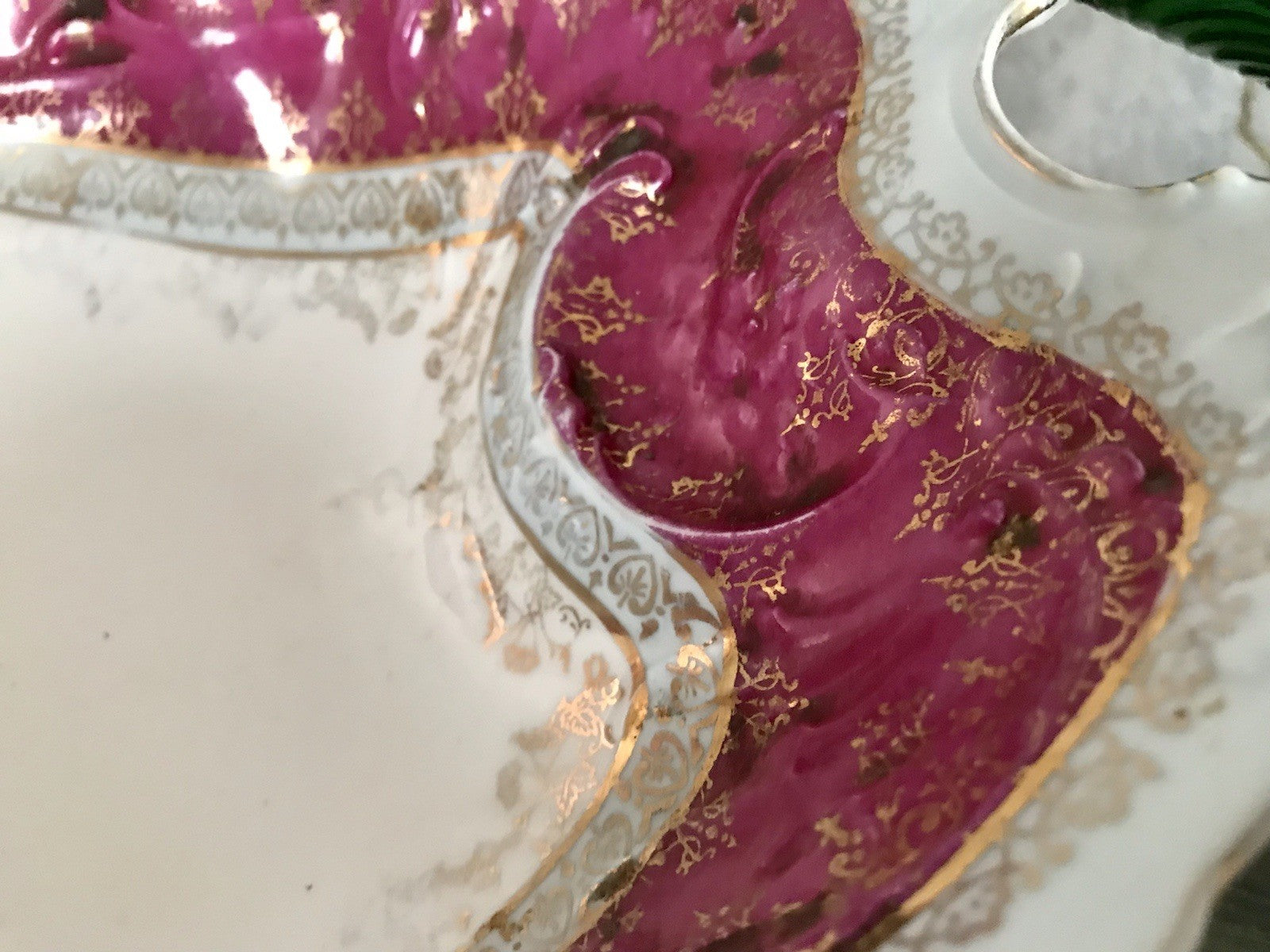 Antik Carl Tielsch Porzellan Schale Zierschale ~ 1870 Maria Leszczynska Porträt