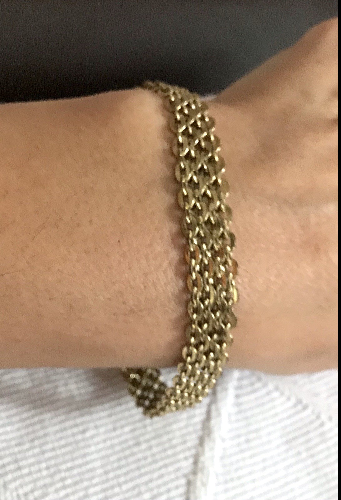 Vintage Teppicharmband Armband vergoldet Amerik. Doublè FBM