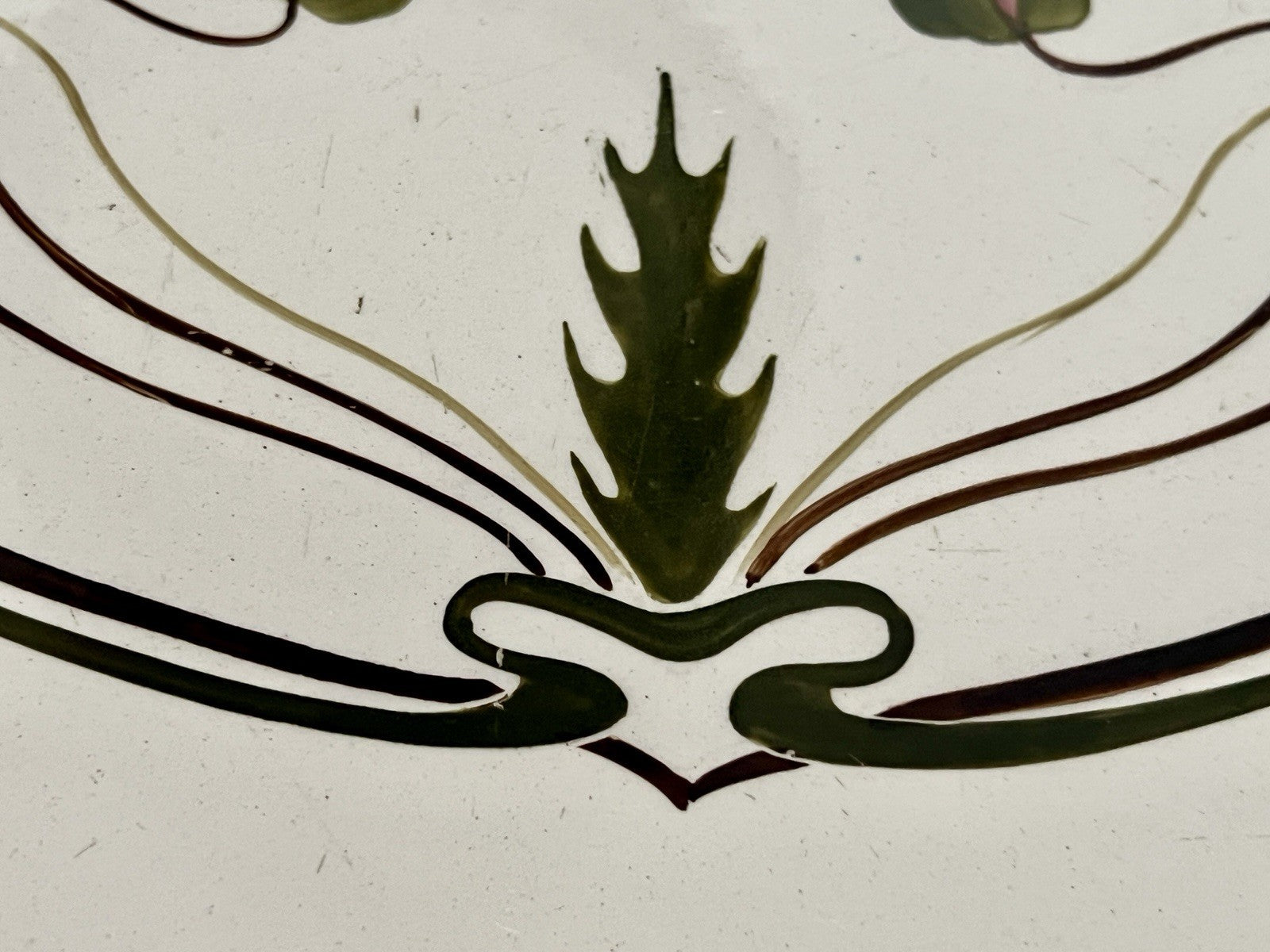 Antik WMF Jugendstil Art Deco Tortenplatte  Metallmontur Porzellan Keramik