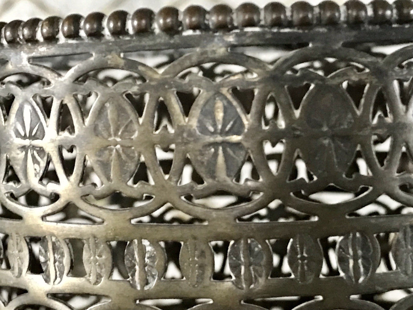 Antik Flaschenhalter Weinflaschenhalter versilbert Jugendstil wunderschön