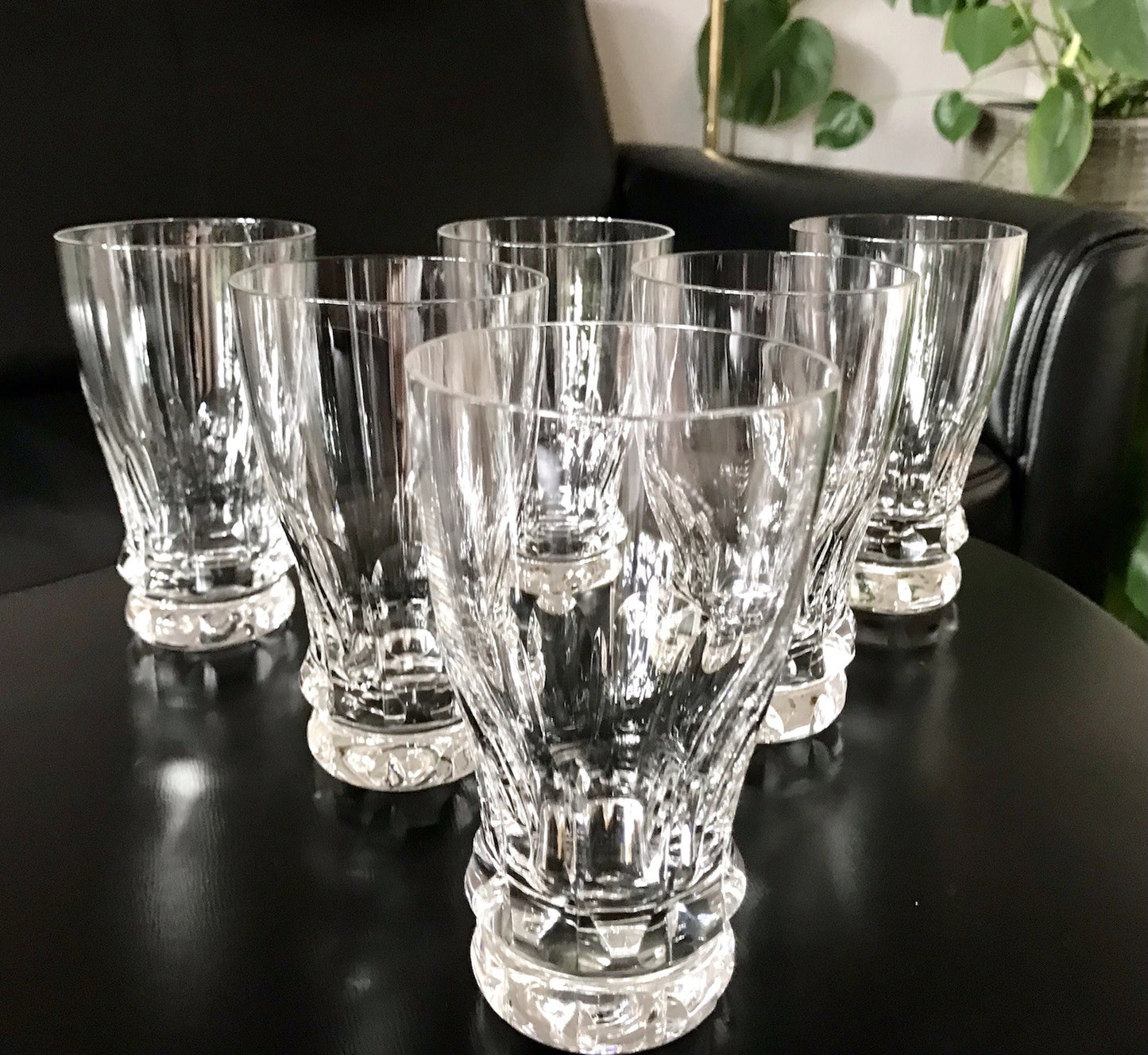 Vintage 6 EDEL  Wassergläser Trinkbecher Glas Kristallglas
