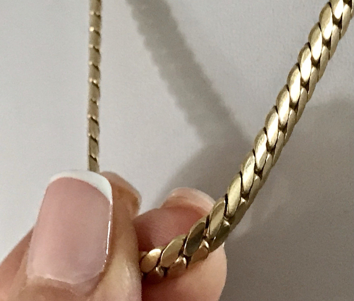 Vintage Halskette Amerik. Doublè gold SCHÖN Damen Massiv Collier Kette