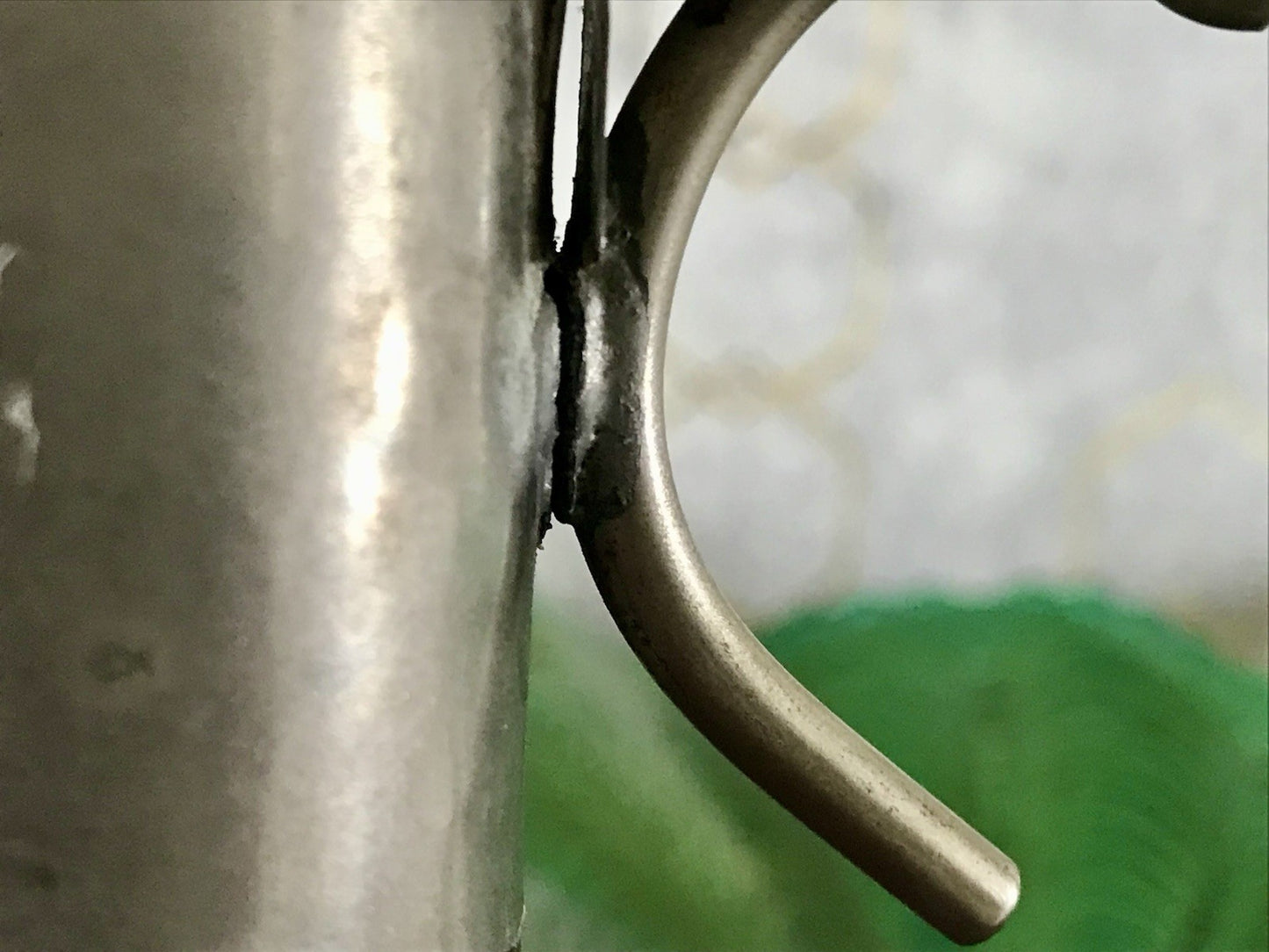 Antik Karaffe Dekanter Metallmontur Kristallglas rubinrot optisch gerippt Edel!