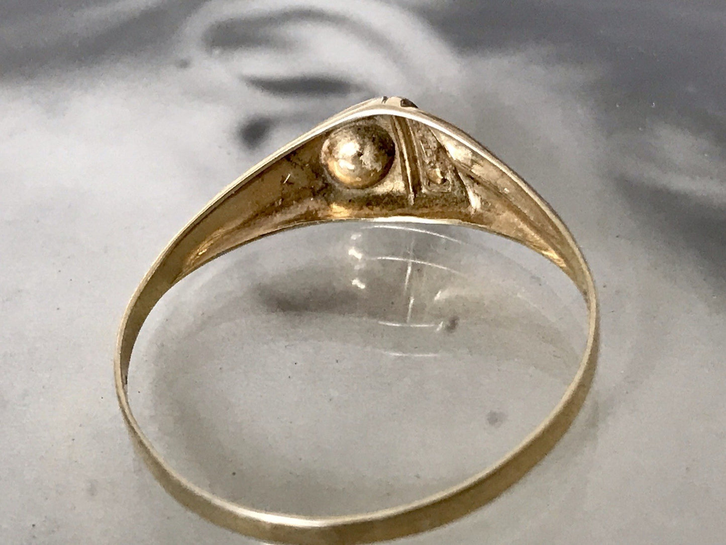 Vintage 1980er Ring blauer Stein Türkis? 925 Silber vergoldet Gr.67