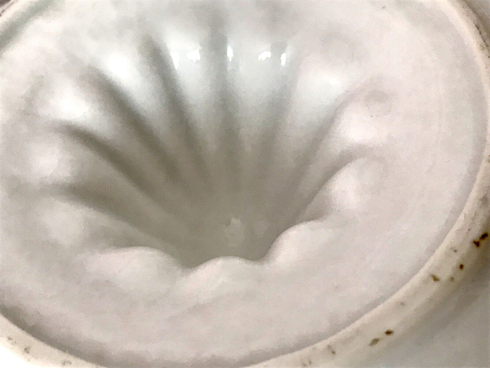 Antik Jugendstil Art Déco Porzellan Zitronenpresse weiß Goldrand