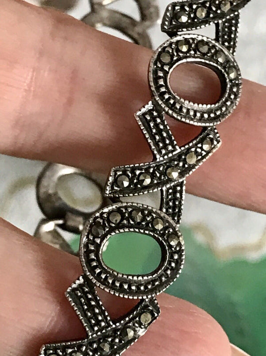 Vintage faszinierendes Armband XO Markasite Silber WOW