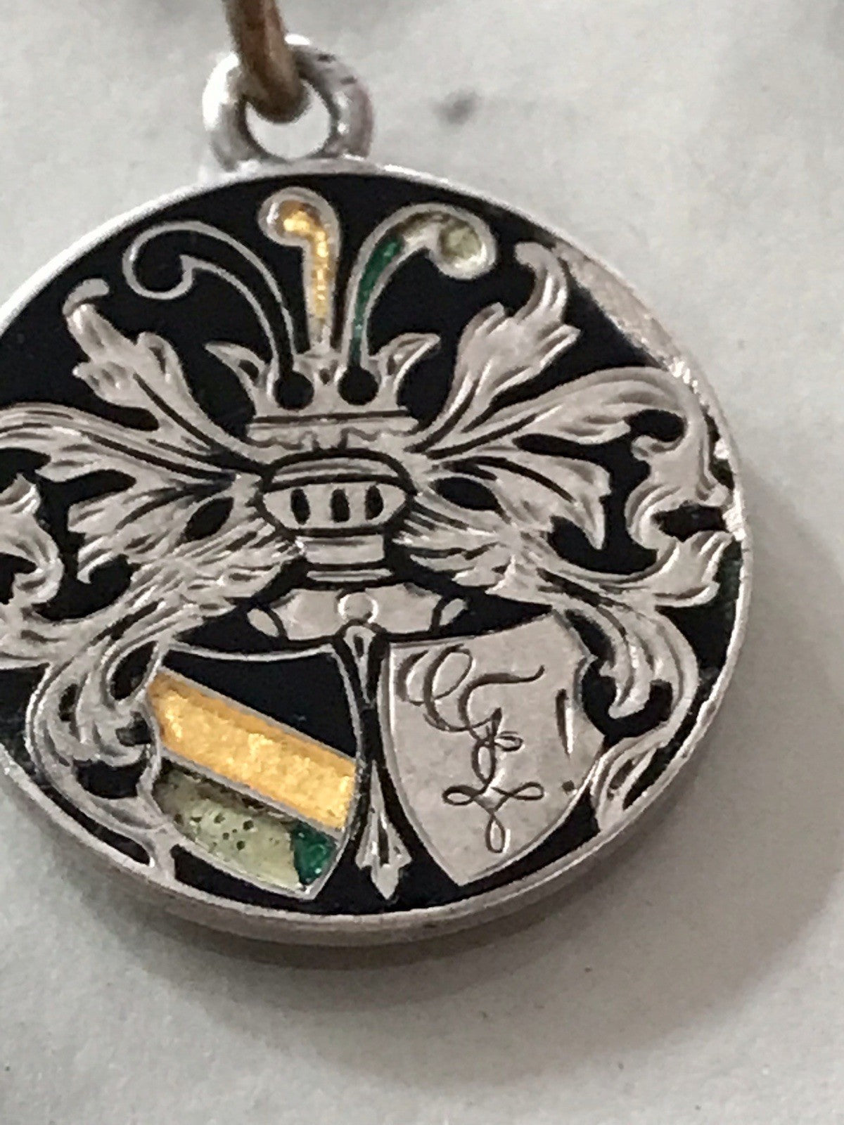 Antik Anhänger Studentika 800 Silber Burschenschaft Studentenverbindung