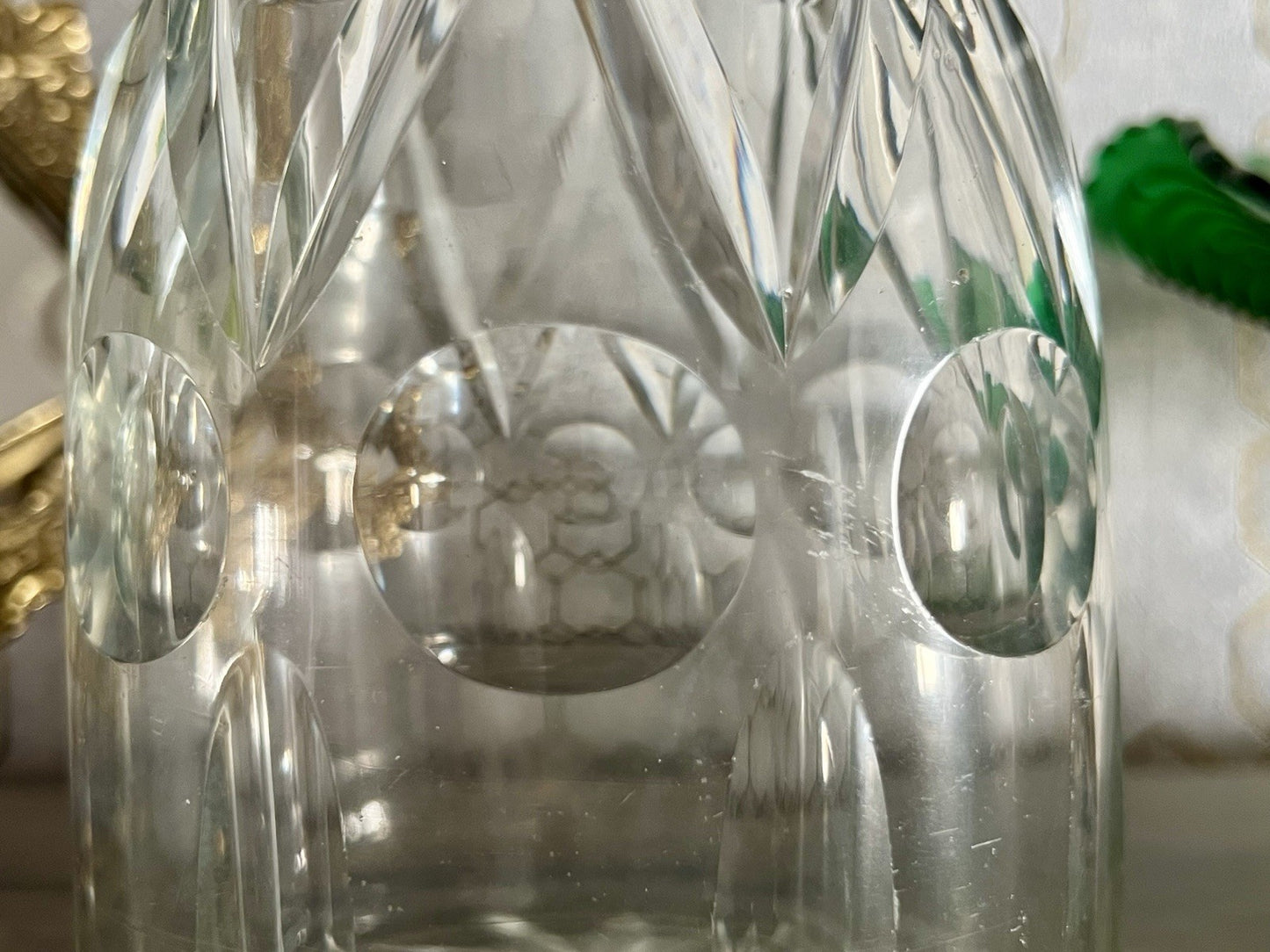 Antik Biedermeier ? groß Karaffe Weinkaraffe Dekanter Glas viktorianisch