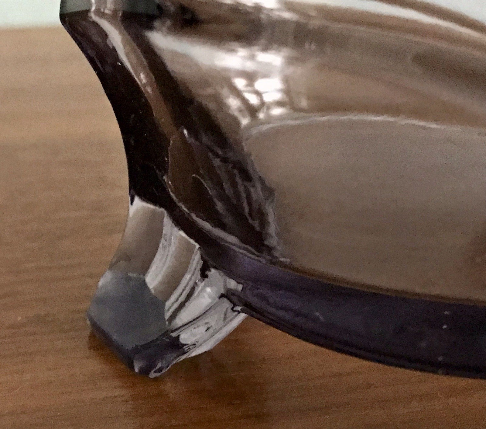 Antik Art Déco lila Pressglas Schale Glas Brockwitz Fruchtschale 1941 Jardiniere