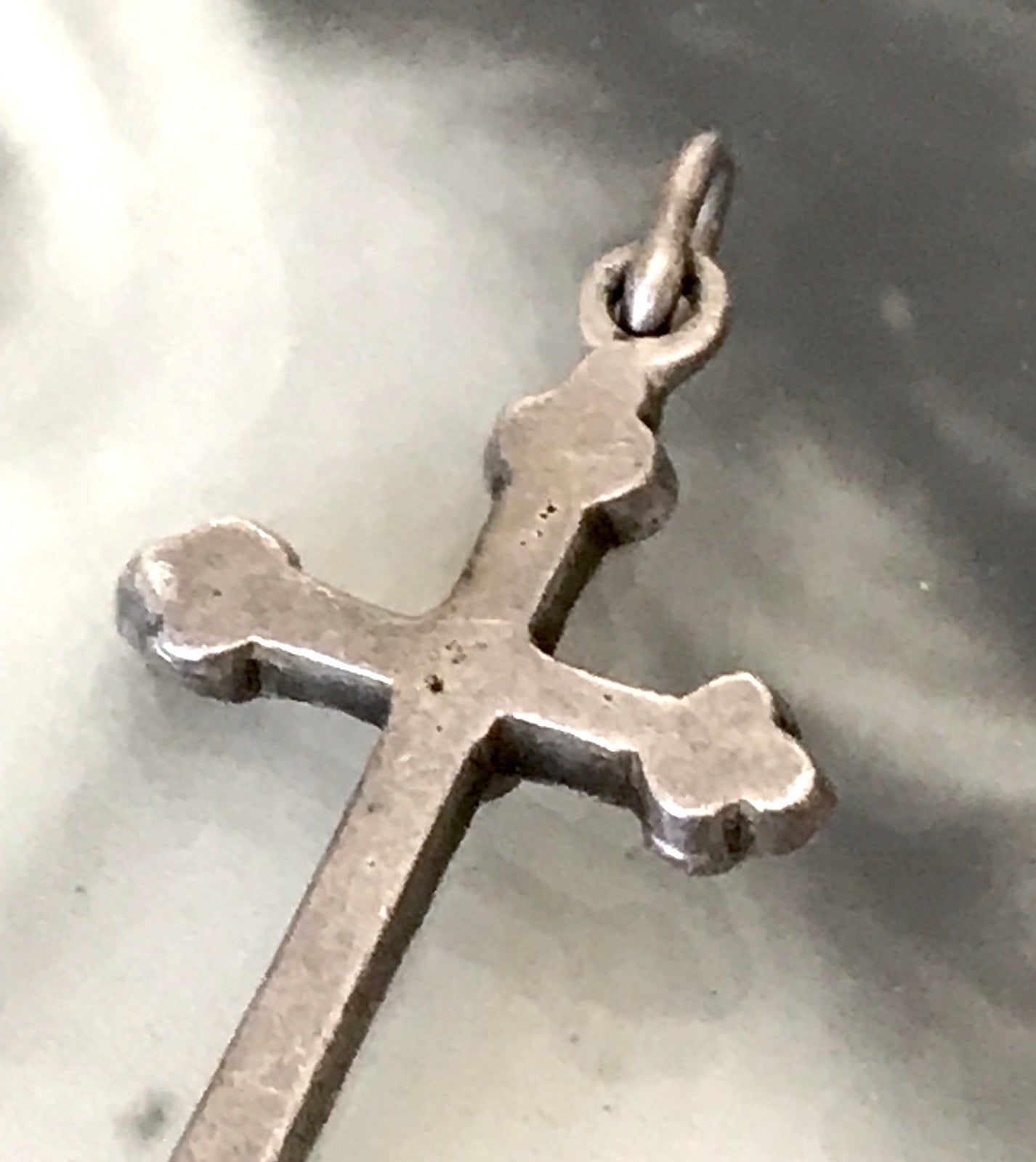 Antik Art Déco Echtsilber Silber Kreuz Anhänger Kettenanhänger Markasite