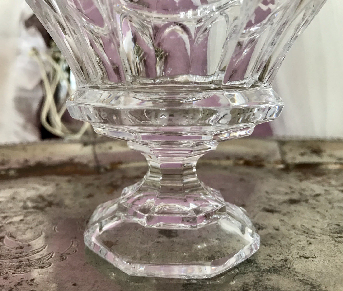 Vintage Bleikristall Deckeldose Bonboniere Glas Kristallglas Golf Pokal 1980