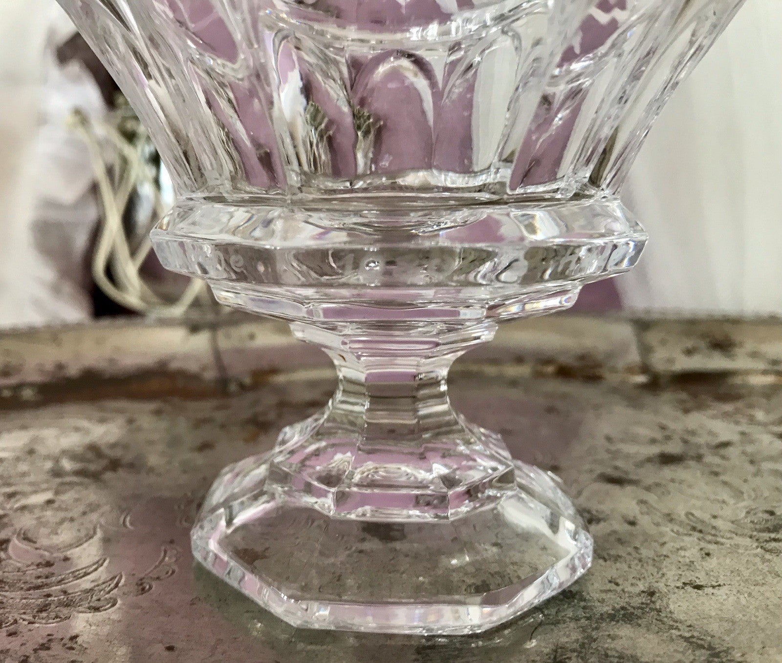Vintage Bleikristall Deckeldose Bonboniere Glas Kristallglas Golf Pokal 1980