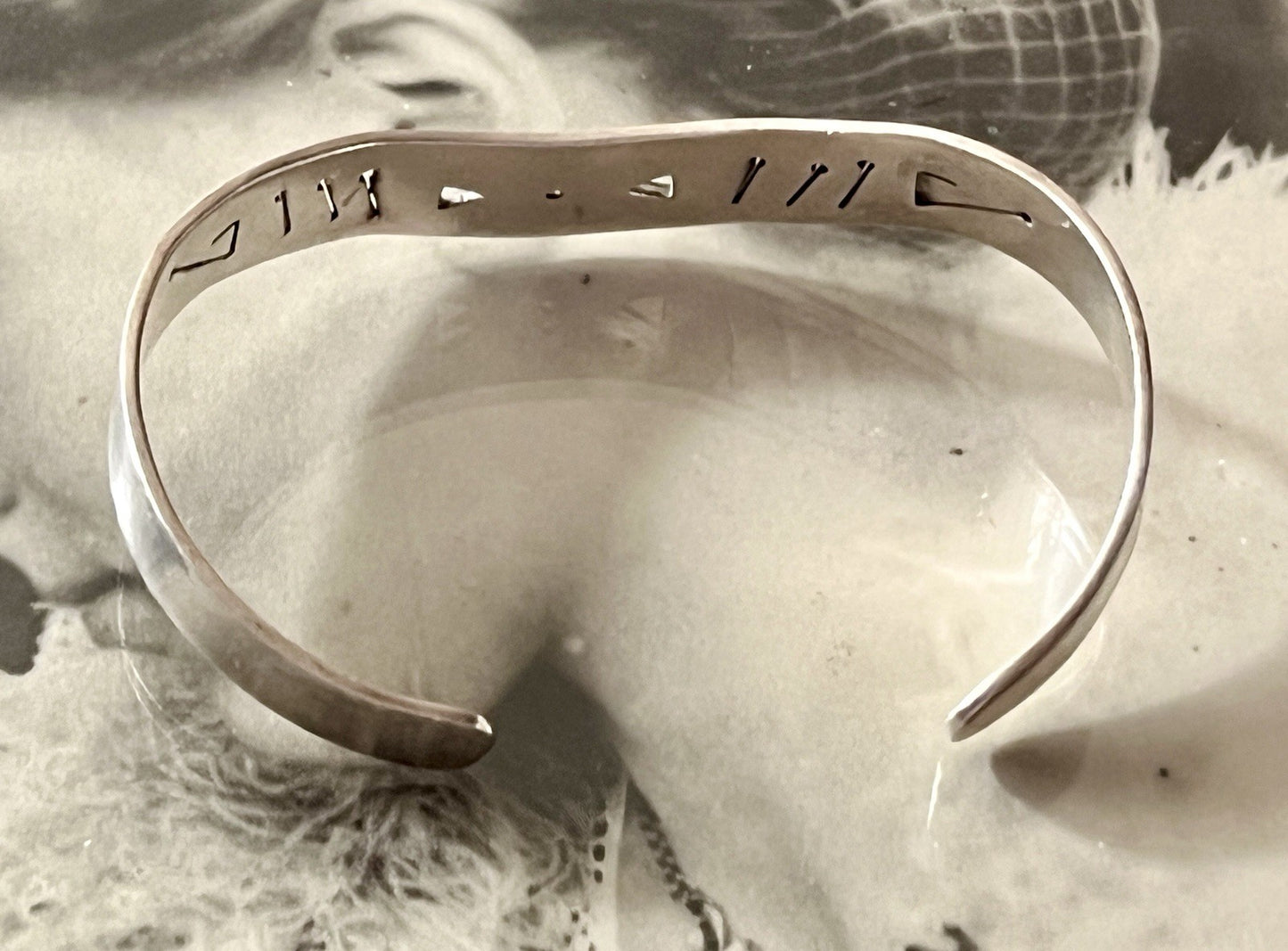 Alt Vintage Armband Armreif Armspange 925 Silber Unisex Damen Herren