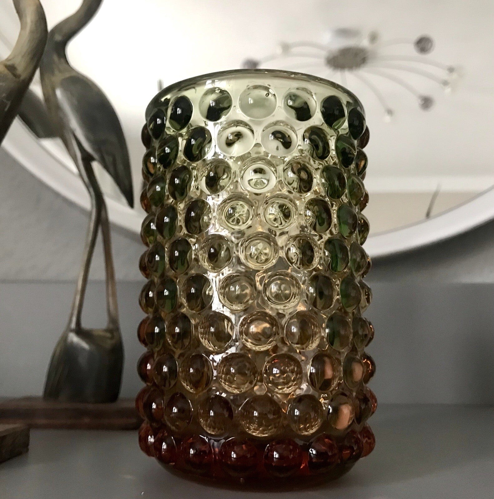 Vintage Designer Vase Glasvase Glas mundgeblasen WMF Erich Jachmann