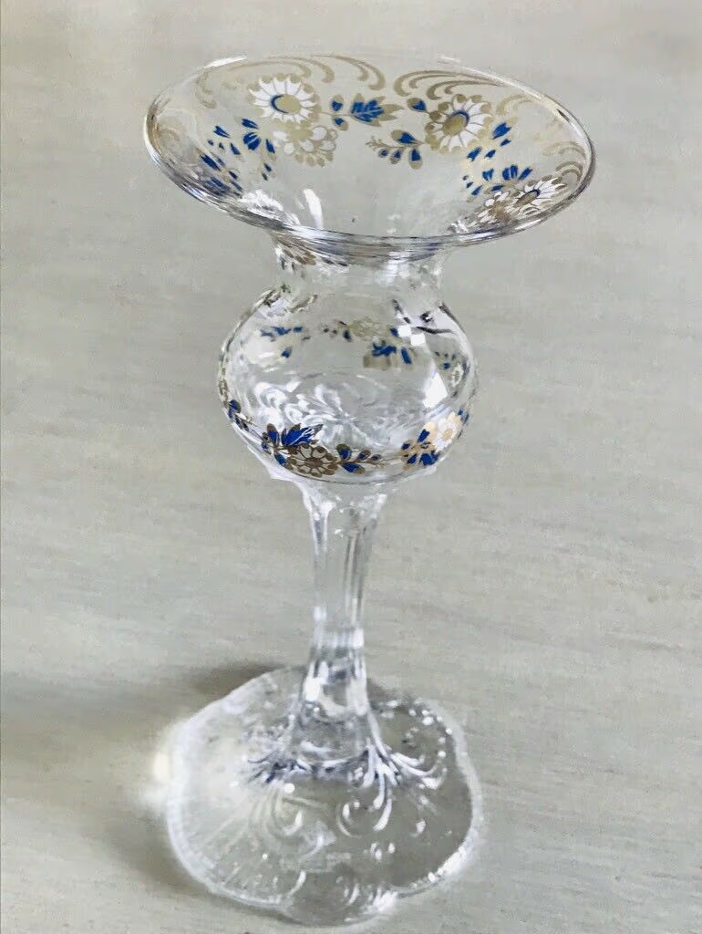 Glas Kerzenständer  Kerzenleuchter Rosenthal Classic Rose