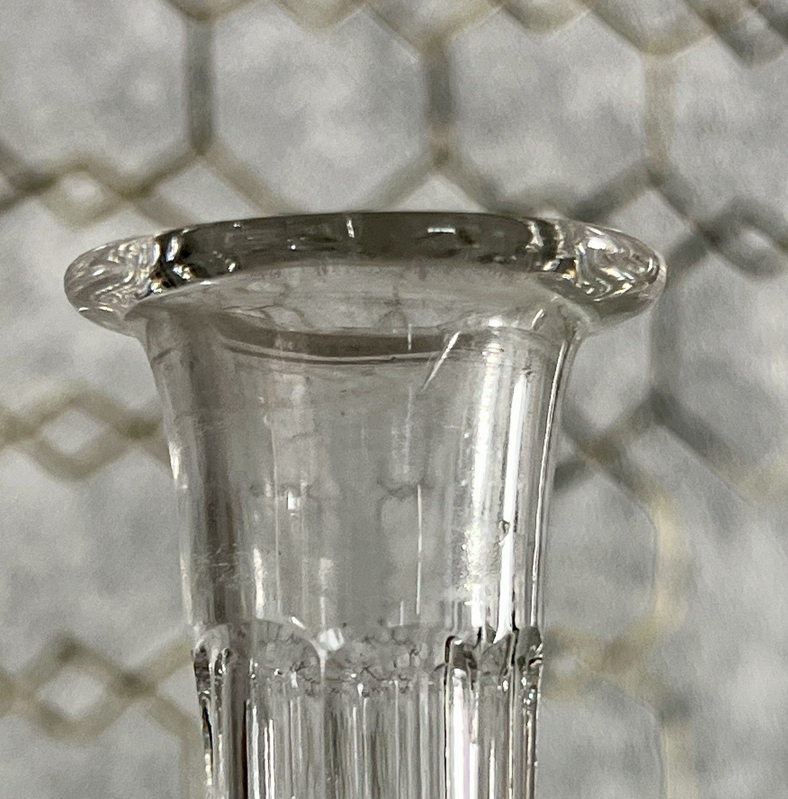 Alt Vintage Karaffe Kristallglas Bleikristall geschliffen So SCHÖN