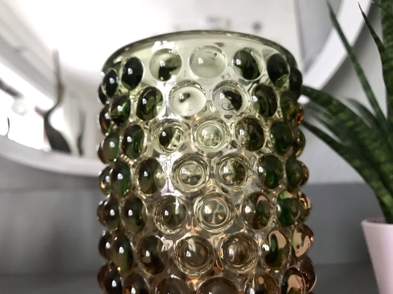Vintage Designer Vase Glasvase Glas mundgeblasen WMF Erich Jachmann