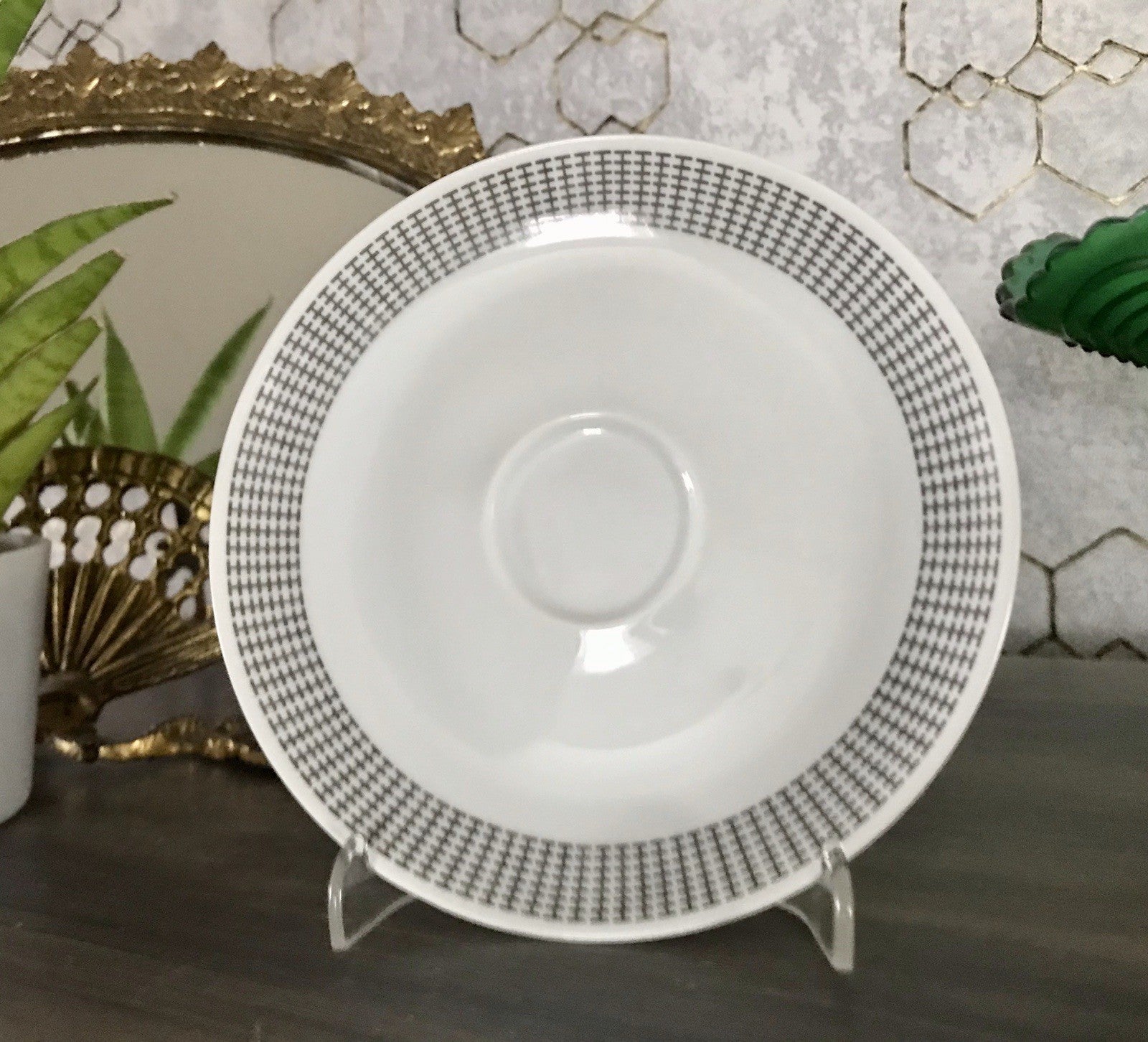 Eva Zeisel Design 1 von 5 Porzellan Untersetzer ~1960 Thomas Porzellan Rosenthal