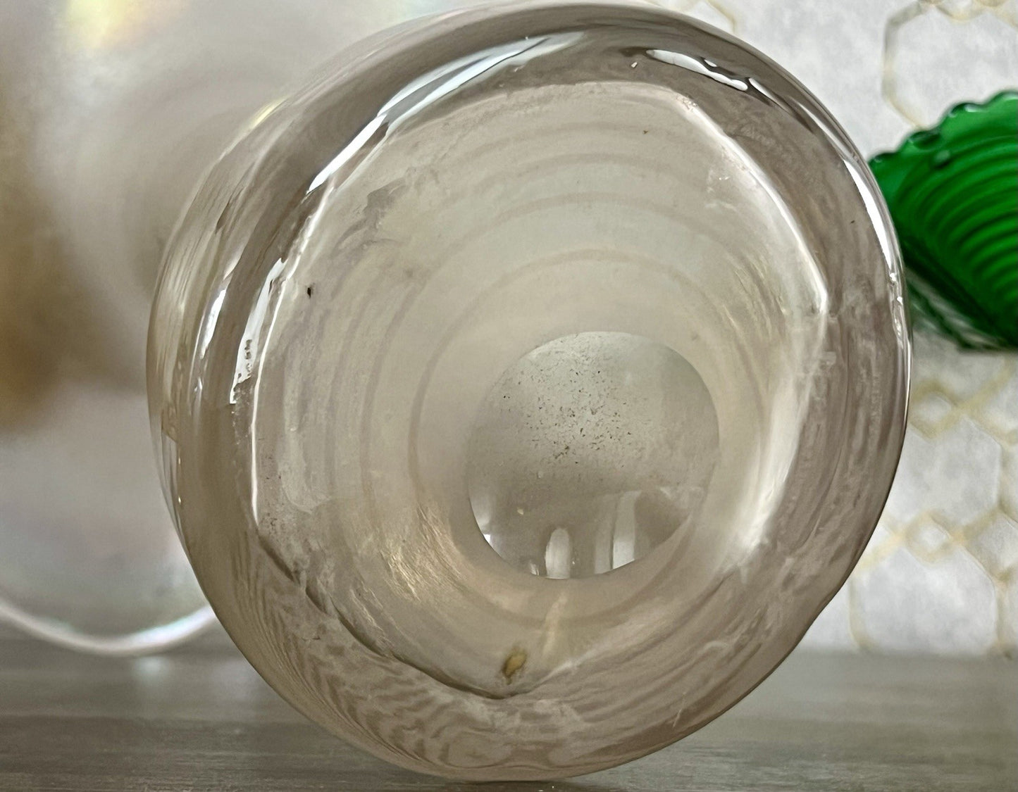 Vintage Glasvase Glaskunst Vase edel Glashütte Eisch ? irisierend schillernd