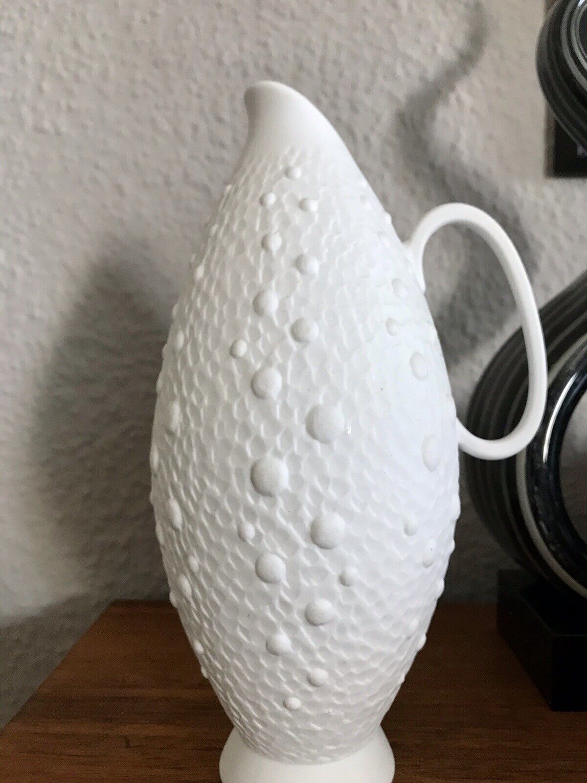 Vintage 60er Bisquit Porzellan Vase KPM OpArt Royal Porzellan Bavaria