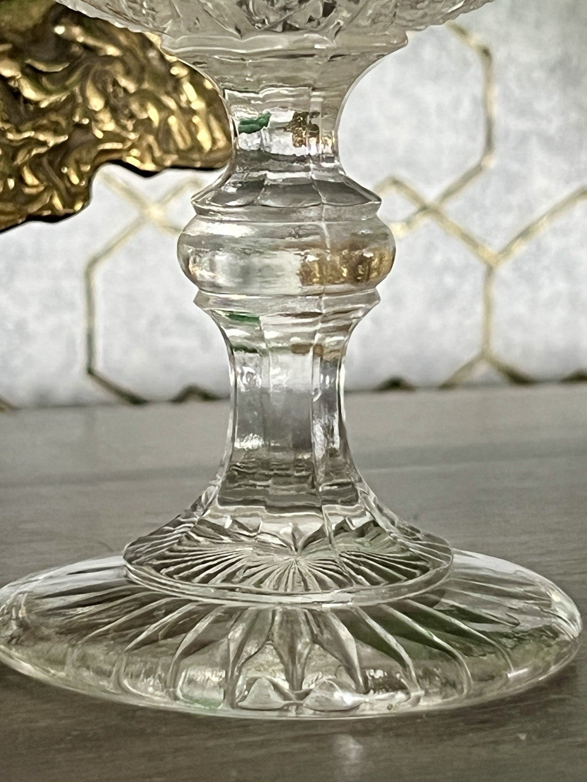 Antik Jugendstil Art Déco Pressglas Glas Fußschale Schale Zuckerschale
