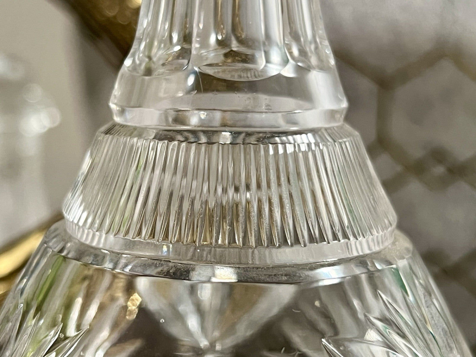 Alt Vintage Karaffe Kristallglas Bleikristall geschliffen So SCHÖN