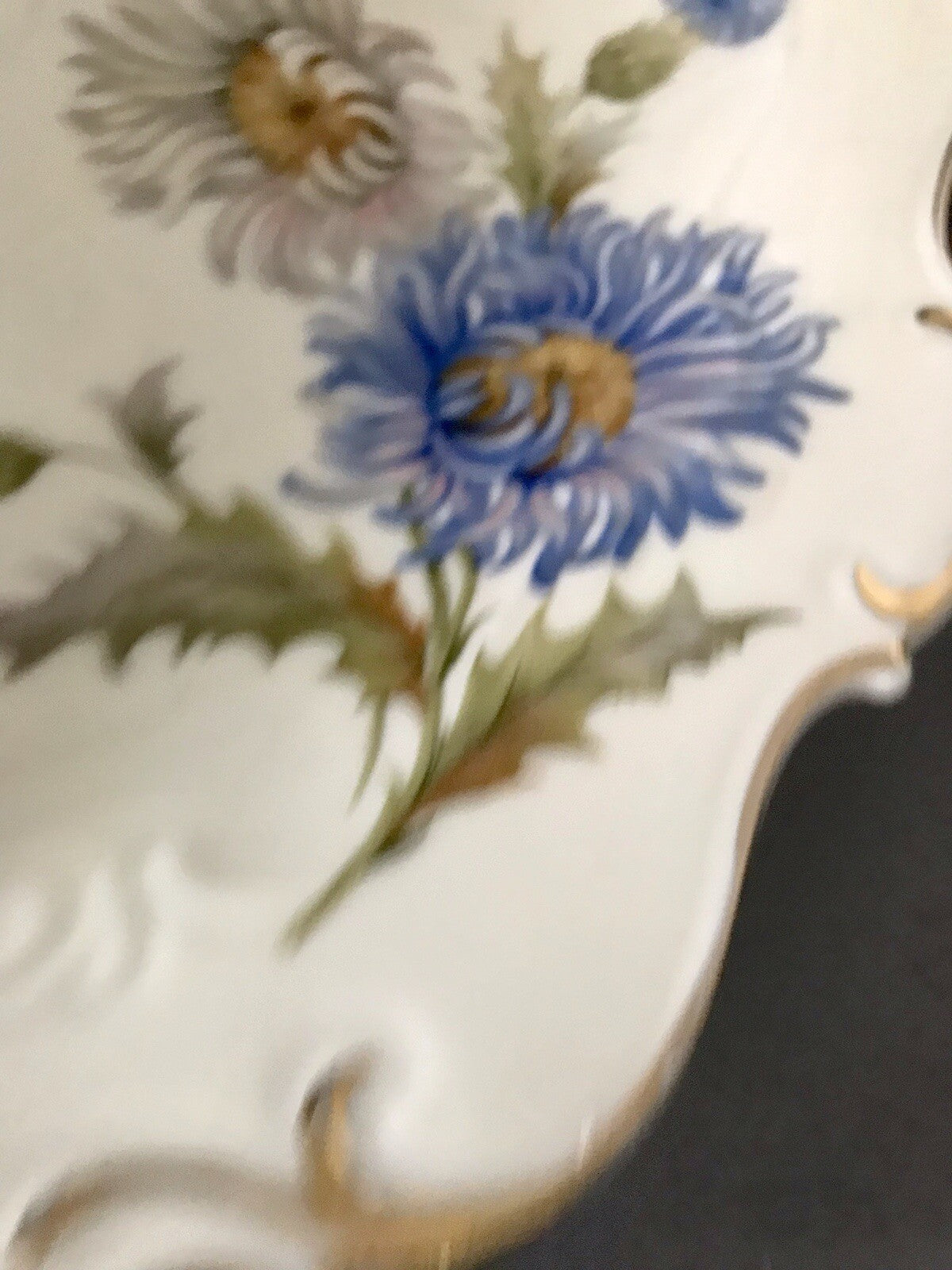Antik Art Déco Porzellan Schale Zierschale Carstens Sorau Distel Ingrid