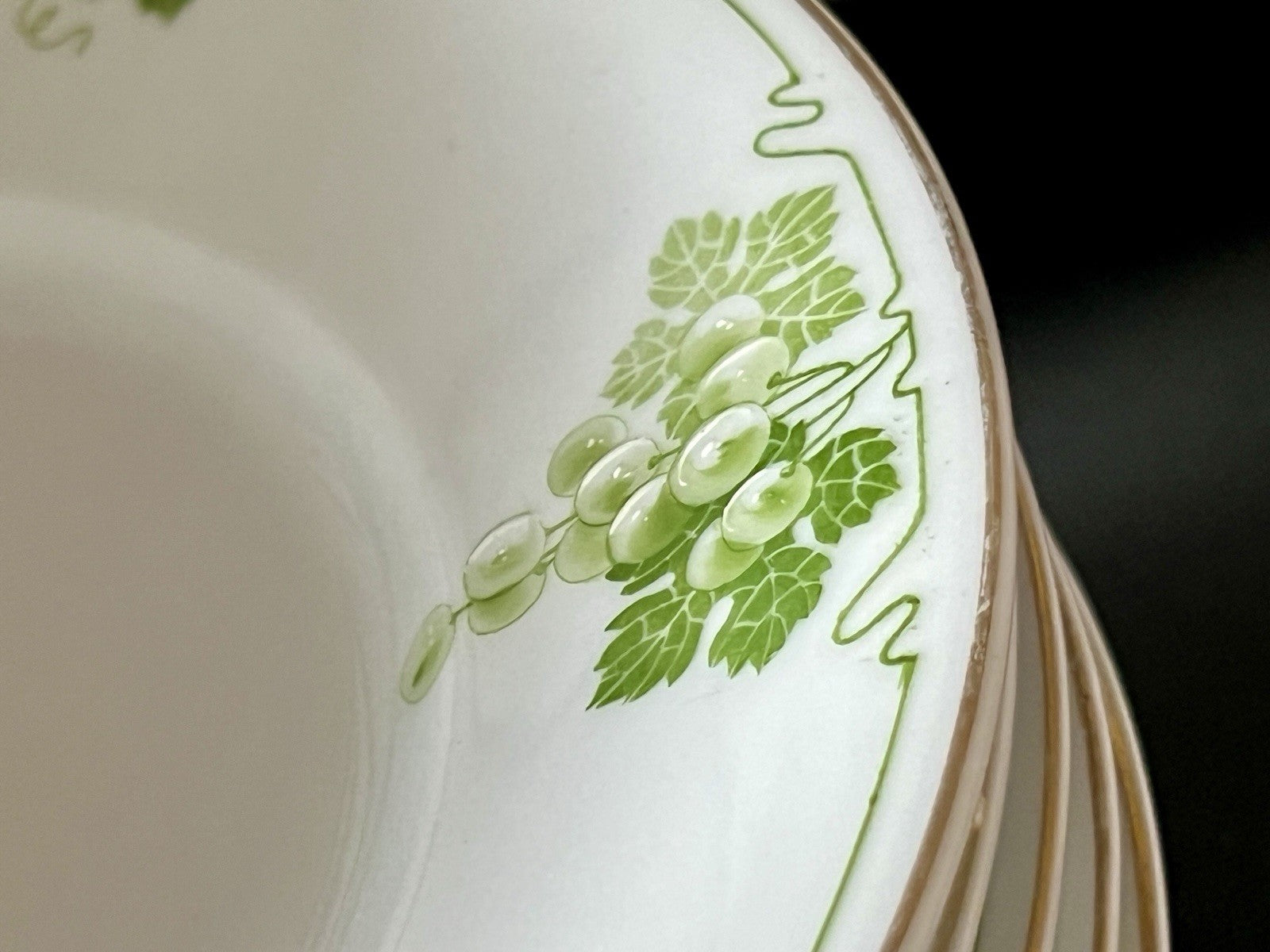 Antik Jugendstil Porzellan Tafelservice 11 Pers.- Kästner Saxonia Weinranken