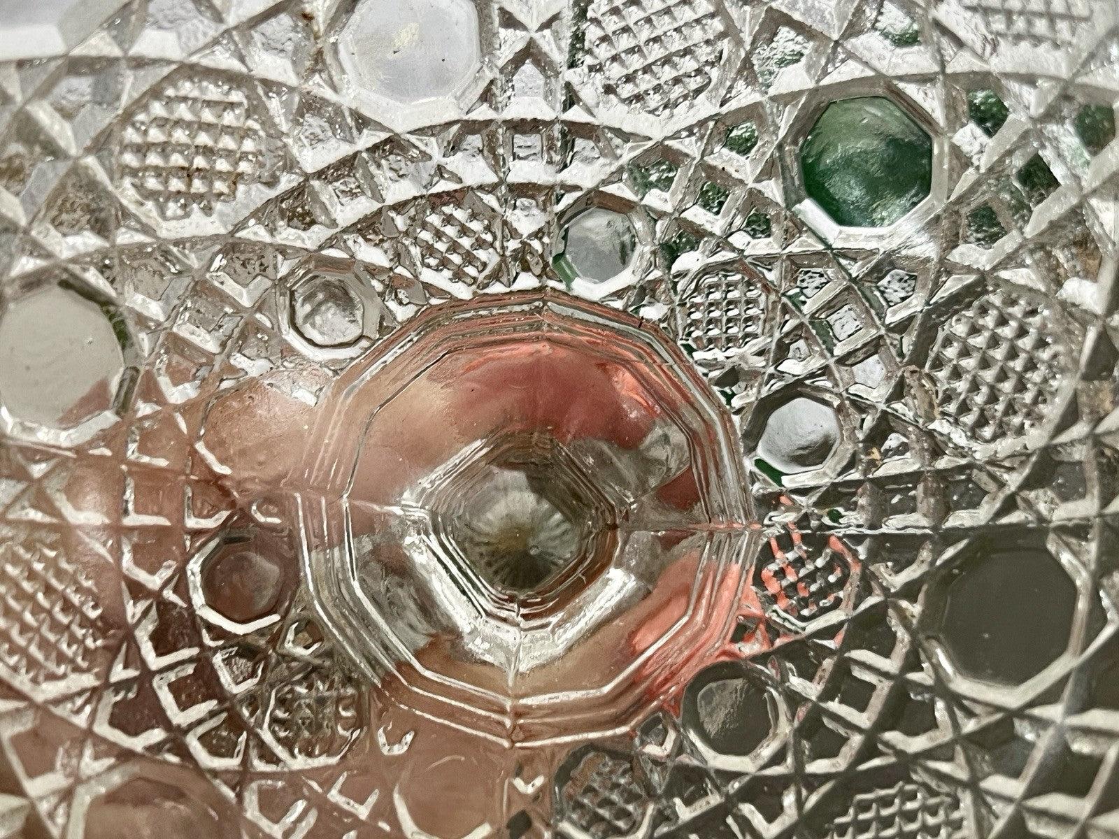 Antik Jugendstil Art Déco Pressglas Glas Fußschale Schale Zuckerschale