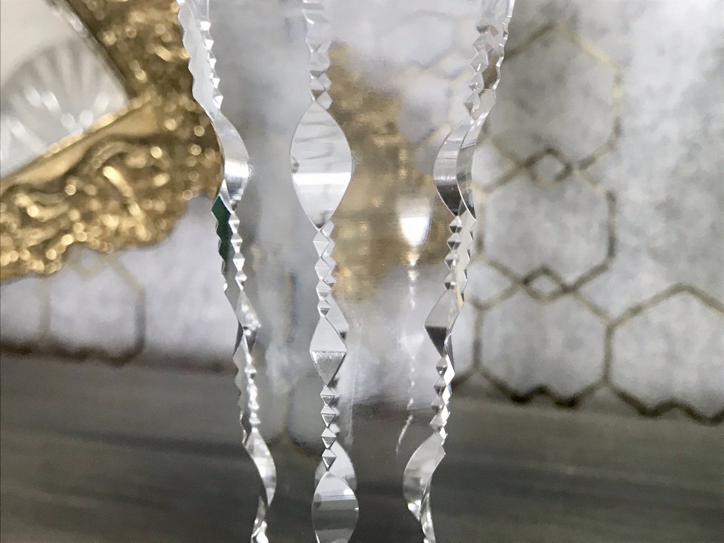 Antik Adenken Glas Pokalglas Kelch Pokalkelch Luftblasen 20.08.1911 Jugendstil