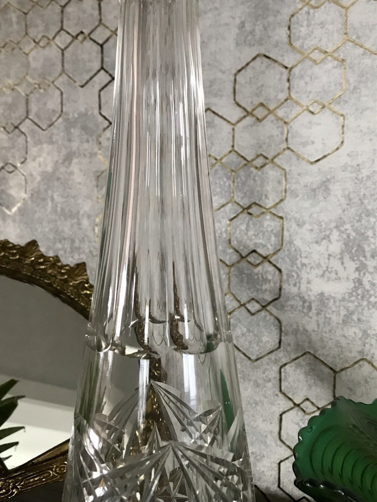 Antik Saint Louis? Glaskaraffe Karaffe Kristallglas wundervoll Bleikristall Edel