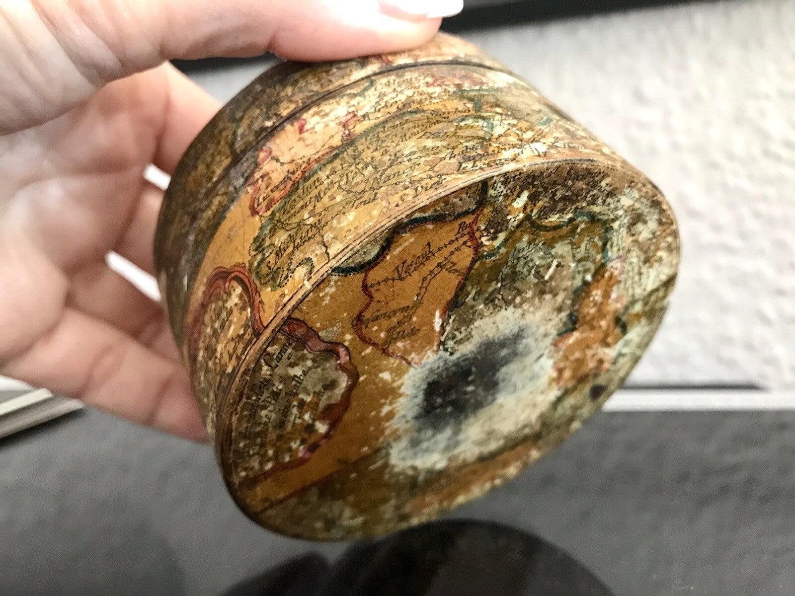 Antik Dose RAR Tabakdose Tabatiere Kartographie Teutschland Karte vor 1815!!