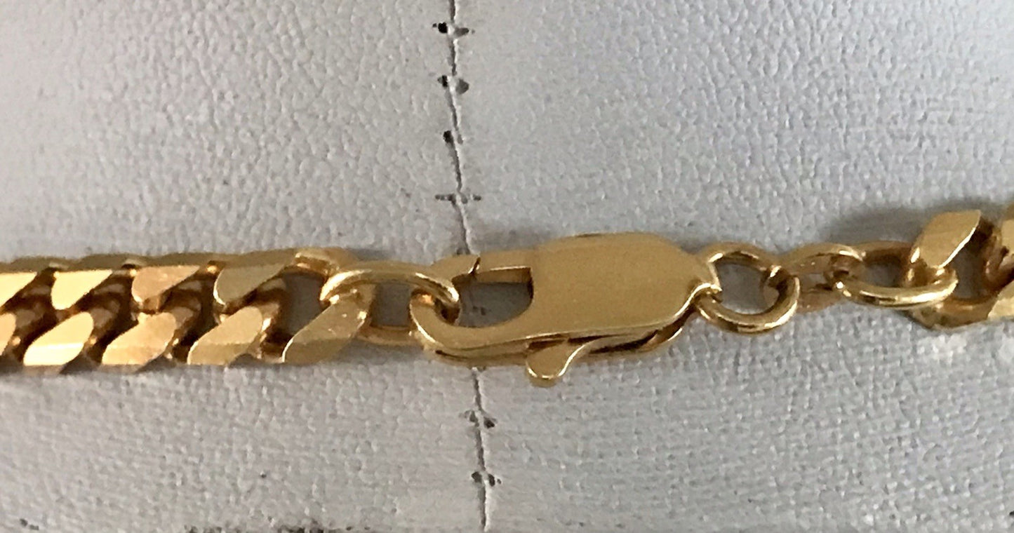 Vintage Halskette Amerik. Doublè gold SCHÖN Unisex Massiv